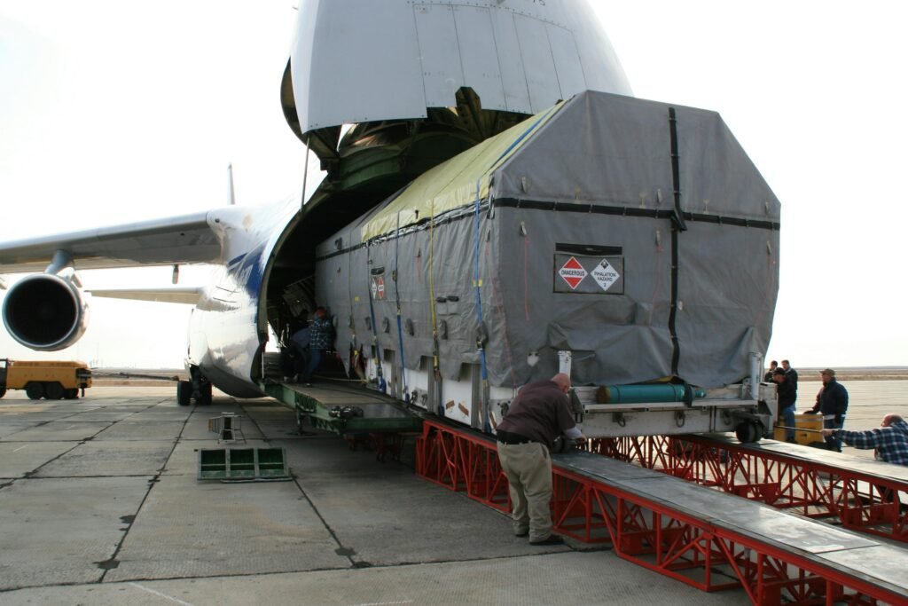 pexels-photo-9765261-9765261 A massive cargo is loaded onto an Antonov aircraft at Baikonur, Kazakhstan.